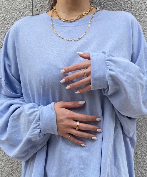 esutoreja（エストレジャ）の「ビッグロングスリーブティー（Tシャツ/カットソー・レディース・ホワイト/ブラック/レッド/ブルー・FREE）」の17枚目の写真