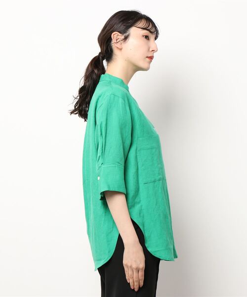 ADAM ET ROPE'（アダムエロペ）の「【一部直営店舗・WEB限定】リネンワイドスリーブシャツ（シャツ/ブラウス・レディース・ブラック/ベージュ/ホワイト/グリーン/イエロー系その他2・FREE）」の6枚目の写真