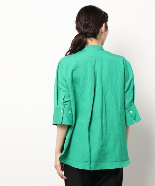 ADAM ET ROPE'（アダムエロペ）の「【一部直営店舗・WEB限定】リネンワイドスリーブシャツ（シャツ/ブラウス・レディース・ブラック/ベージュ/ホワイト/グリーン/イエロー系その他2・FREE）」の7枚目の写真