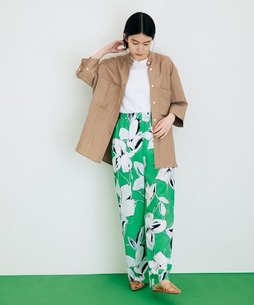 ADAM ET ROPE'（アダムエロペ）の「【一部直営店舗・WEB限定】リネンワイドスリーブシャツ（シャツ/ブラウス・レディース・ブラック/ベージュ/ホワイト/グリーン/イエロー系その他2・FREE）」の9枚目の写真