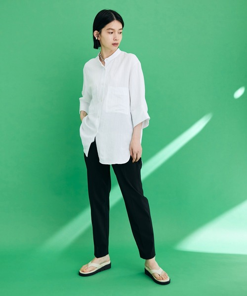 ADAM ET ROPE'（アダムエロペ）の「【一部直営店舗・WEB限定】リネンワイドスリーブシャツ（シャツ/ブラウス・レディース・ブラック/ベージュ/ホワイト/グリーン/イエロー系その他2・FREE）」の10枚目の写真