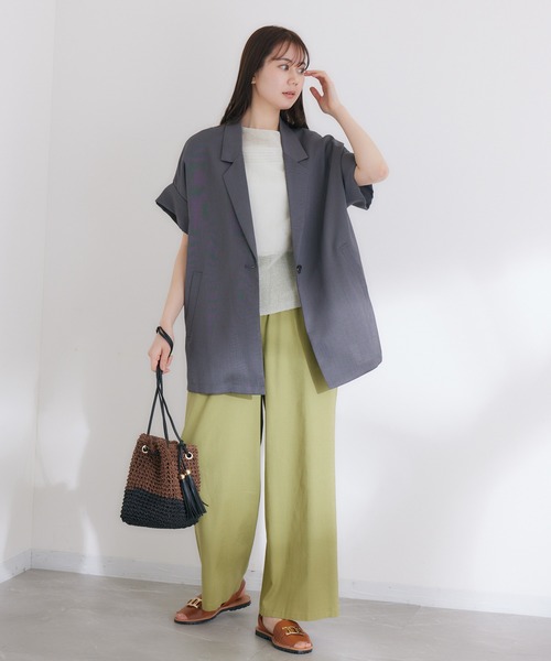 KATHARINE ROSS（キャサリンロス）の「【KATHARINE ROSS】ペーパー巾着ショルダーバッグ WEB限定（かごバッグ・レディース・ベージュ/ブラウン/ミント/ライトブラウン/ダークブラウン/ブルー/ピンク/ホワイト・MEDIUM）」の10枚目の写真