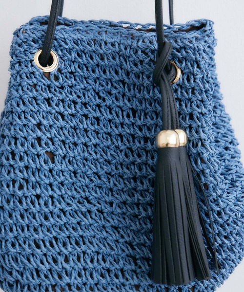 KATHARINE ROSS（キャサリンロス）の「【KATHARINE ROSS】ペーパー巾着ショルダーバッグ WEB限定（かごバッグ・レディース・ベージュ/ブラウン/ミント/ライトブラウン/ダークブラウン/ブルー/ピンク/ホワイト・MEDIUM）」の22枚目の写真