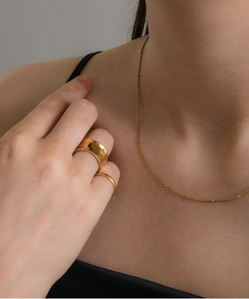 muku(ムク)の「金属アレルギー対応 変形ボリュームリング/サージカルステンレス/316L(リング・レディース・シルバー/ゴールド・9/11/13/15 )」の9枚目の写真