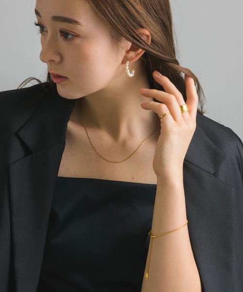 muku(ムク)の「金属アレルギー対応 変形ボリュームリング/サージカルステンレス/316L(リング・レディース・シルバー/ゴールド・9/11/13/15 )」の14枚目の写真