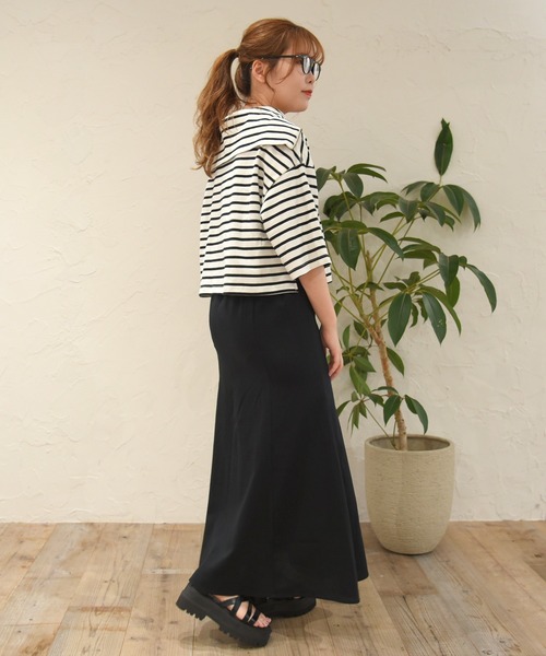 sango（sango）の「ハーフジッププルオーバー（Tシャツ/カットソー・レディース・ホワイト×ブラック/ホワイト×ピンク/グレー×ホワイト・FREE）」の22枚目の写真