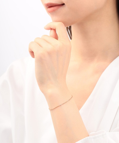 K10 ピンクゴールド ダイヤモンド ブレスレット（0.011ct） ESTELLE 