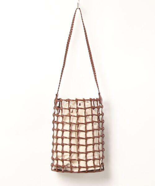 ehka sopo（エヘカソポ）の「エコレザーメッシュトートバッグ（トートバッグ・レディース・ブラウン/オフホワイト/ラベンダー・ﾌﾘ-）」の4枚目の写真