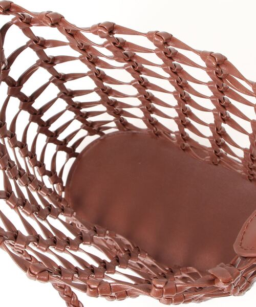 ehka sopo（エヘカソポ）の「エコレザーメッシュトートバッグ（トートバッグ・レディース・ブラウン/オフホワイト/ラベンダー・ﾌﾘ-）」の6枚目の写真