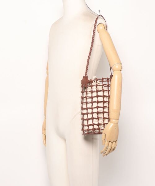 ehka sopo（エヘカソポ）の「エコレザーメッシュトートバッグ（トートバッグ・レディース・ブラウン/オフホワイト/ラベンダー・ﾌﾘ-）」の11枚目の写真