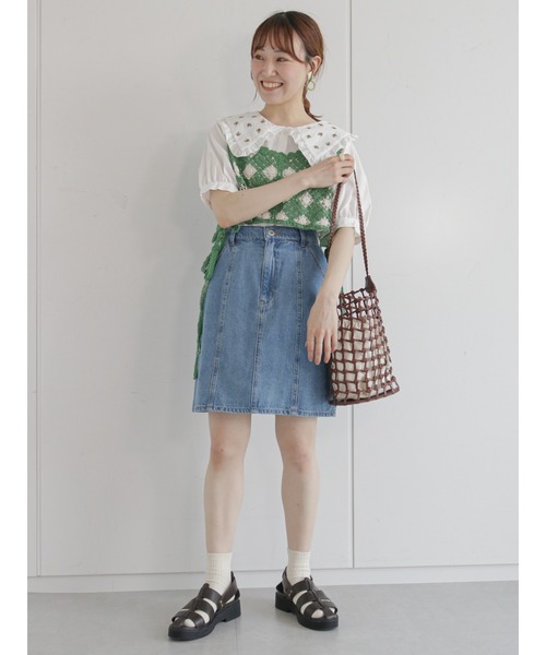 ehka sopo（エヘカソポ）の「エコレザーメッシュトートバッグ（トートバッグ・レディース・ブラウン/オフホワイト/ラベンダー・ﾌﾘ-）」の16枚目の写真