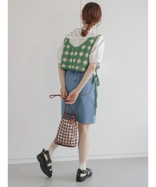 ehka sopo（エヘカソポ）の「エコレザーメッシュトートバッグ（トートバッグ・レディース・ブラウン/オフホワイト/ラベンダー・ﾌﾘ-）」の14枚目の写真