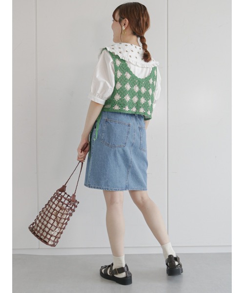 ehka sopo（エヘカソポ）の「エコレザーメッシュトートバッグ（トートバッグ・レディース・ブラウン/オフホワイト/ラベンダー・ﾌﾘ-）」の13枚目の写真