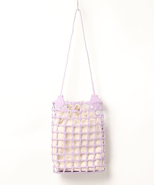 ehka sopo（エヘカソポ）の「エコレザーメッシュトートバッグ（トートバッグ・レディース・ブラウン/オフホワイト/ラベンダー・ﾌﾘ-）」の8枚目の写真