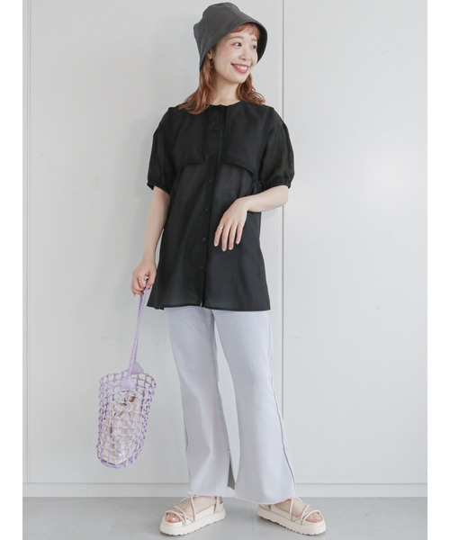 ehka sopo（エヘカソポ）の「エコレザーメッシュトートバッグ（トートバッグ・レディース・ブラウン/オフホワイト/ラベンダー・ﾌﾘ-）」の22枚目の写真