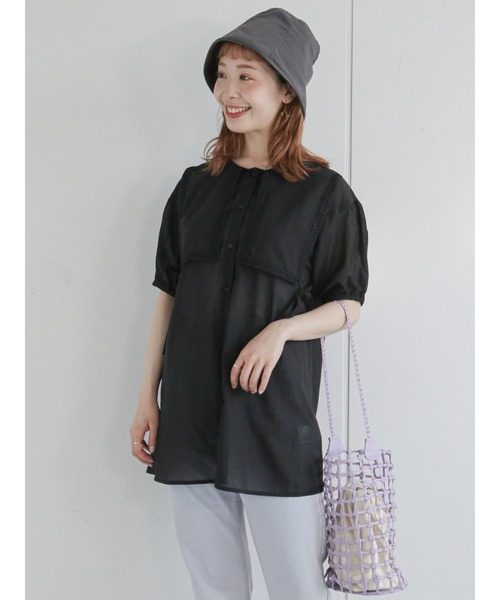 ehka sopo（エヘカソポ）の「エコレザーメッシュトートバッグ（トートバッグ・レディース・ブラウン/オフホワイト/ラベンダー・ﾌﾘ-）」の18枚目の写真