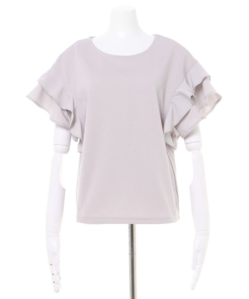 INGNI(イング)の「袖フリル半袖Tシャツ(Tシャツ/カットソー・レディース・グレー系その他/ブラック/オレンジ/グリーン/オフホワイト/ブラウン・M)」の22枚目の写真