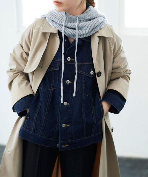 le.coeur blanc（ルクールブラン）の「デニムオーバーブルゾン（デニムジャケット・レディース・ネイビー/ブルー・38）」の2枚目の写真