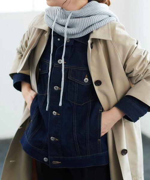 le.coeur blanc（ルクールブラン）の「デニムオーバーブルゾン（デニムジャケット・レディース・ネイビー/ブルー・38）」の21枚目の写真