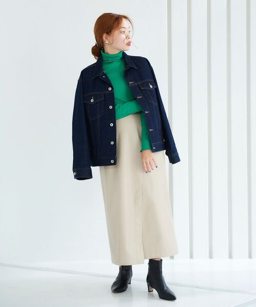 le.coeur blanc（ルクールブラン）の「デニムオーバーブルゾン（デニムジャケット・レディース・ネイビー/ブルー・38）」の19枚目の写真