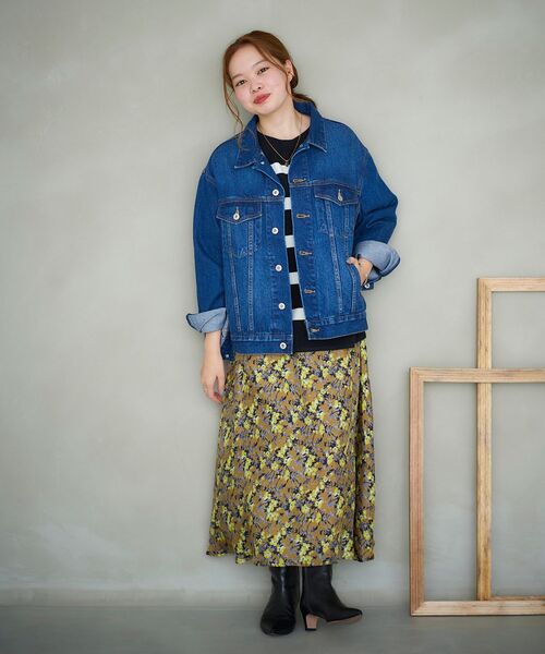 le.coeur blanc（ルクールブラン）の「デニムオーバーブルゾン（デニムジャケット・レディース・ネイビー/ブルー・38）」の12枚目の写真