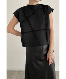 LA PEAU DE GEM | 【LA PEAU DE GEM】ランダムカッティングタンクトップ(Tシャツ/カットソー)