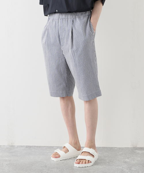 EDIFICE（エディフィス）の「シアサッカーストライプ ショーツ（その他パンツ・メンズ・ネイビー/ダークブルー/ベージュ・SMALL/MEDIUM/LARGE）」の3枚目の写真