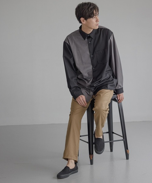 LAKOLE（ラコレ）の「スムースTRスリムパンツ / 349175（スラックス・メンズ・ブラック/ベージュ/ブラウン/グレー/グレイッシュベージュ/ブルーグリーン・SMALL/MEDIUM/LARGE/X-LARGE）」の16枚目の写真