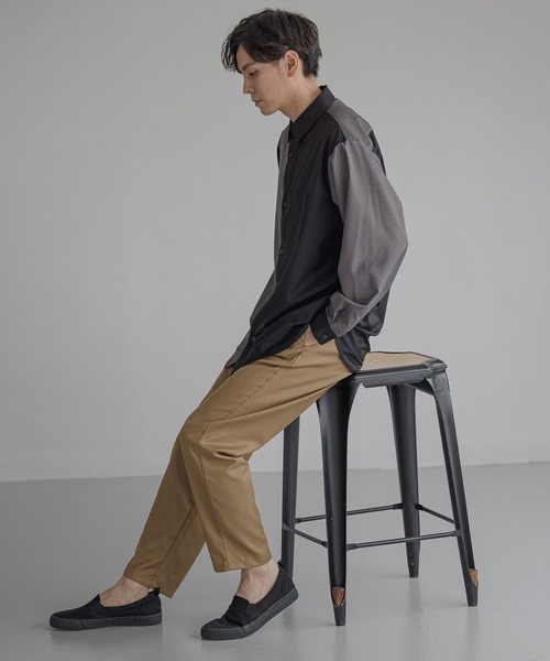 LAKOLE（ラコレ）の「スムースTRスリムパンツ / 349175（スラックス・メンズ・ブラック/ベージュ/ブラウン/グレー/グレイッシュベージュ/ブルーグリーン・SMALL/MEDIUM/LARGE/X-LARGE）」の17枚目の写真