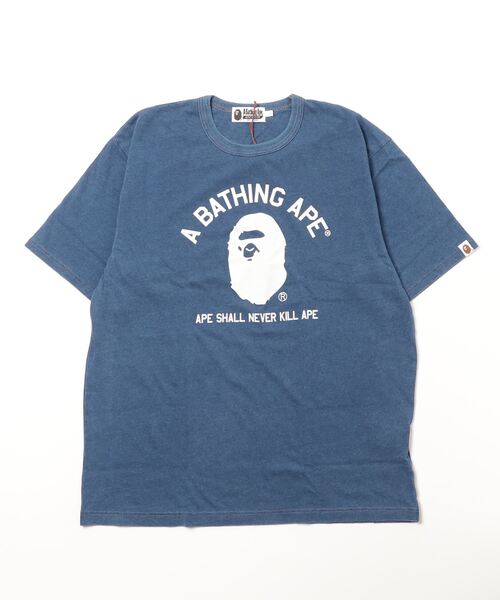 A BATHING APE(アベイシングエイプ)の「A BATHING APE INDIGO RELAXED FIT TEE M(Tシャツ/カットソー・メンズ・ブラック/インディゴブルー・SMALL/MEDIUM/LARGE/X-LARGE/XX-LARGE/XXX-LARGE)」の1枚目の写真