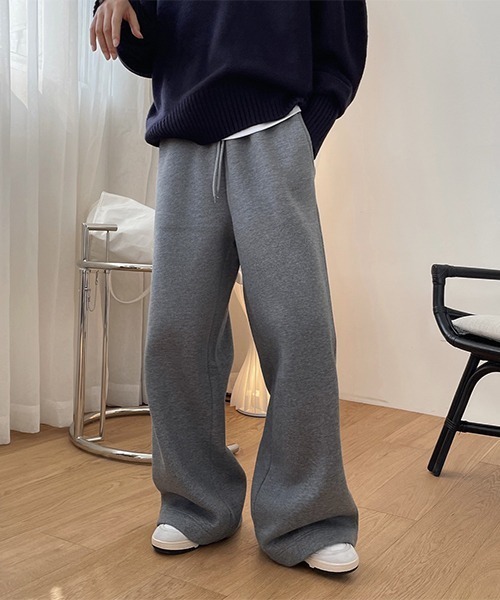 chuclla(チュクラ)の「スウェット ワイド ルーズパンツ chw22a038(スウェットパンツ・レディース・グレー/ネイビー・M/S)」の3枚目の写真