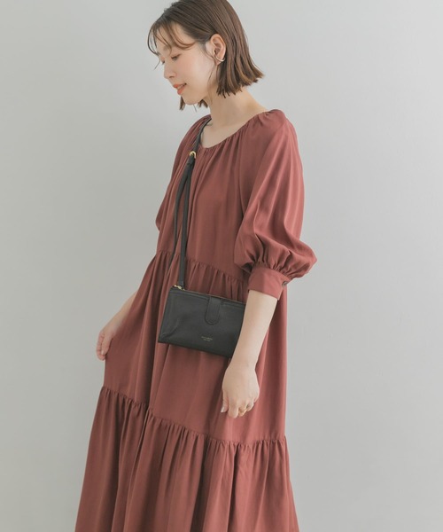 F by ROSSO(エフバイロッソ)の「F by ROSSO ギャザーネックティアードワンピース(ワンピース・レディース・グリーン/マスタード/レッド系その他・38/36)」の14枚目の写真