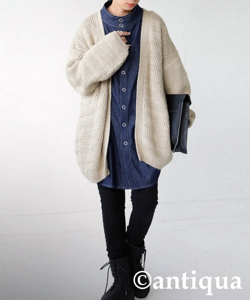 antiqua（アンティカ）の「コットン100%デニムシャツ（シャツ/ブラウス・レディース・インディゴブルー・FREE）」の12枚目の写真