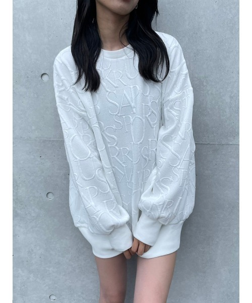 ENVYM(アンビー)の「ジャガードOP(つなぎ/オールインワン・レディース・ホワイト/ブラック・FREE)」の2枚目の写真