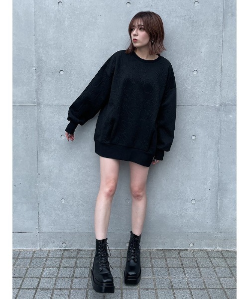 ENVYM(アンビー)の「ジャガードOP(つなぎ/オールインワン・レディース・ホワイト/ブラック・FREE)」の13枚目の写真