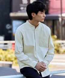 green label relaxing | ナチュラルフィットビエラ バンドカラー シャツ(シャツ/ブラウス)