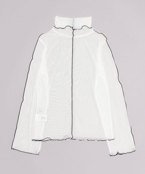 DuKKah（デュカ）の「Dukkah/【低身長向け】シアーメロウハイネックロンT（Tシャツ/カットソー・レディース・ホワイト/ブラック/オレンジ・X-SMALL）」の17枚目の写真