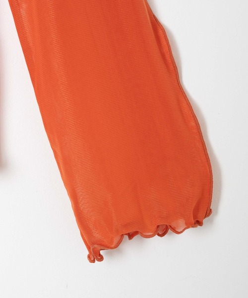 DuKKah（デュカ）の「Dukkah/【低身長向け】シアーメロウハイネックロンT（Tシャツ/カットソー・レディース・ホワイト/ブラック/オレンジ・X-SMALL）」の13枚目の写真