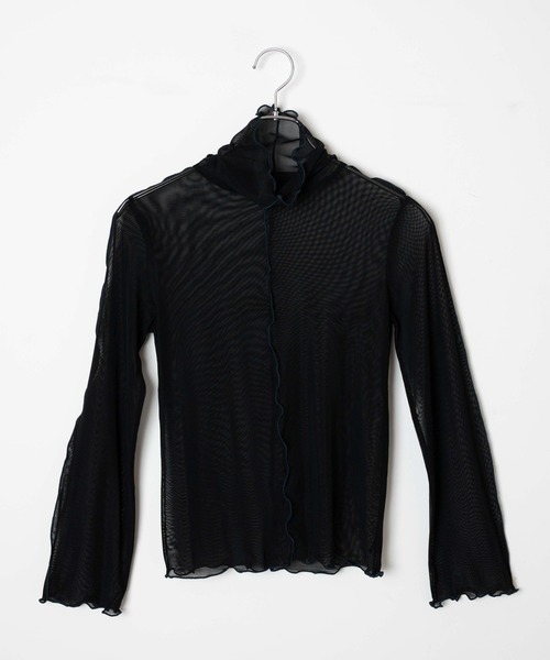 DuKKah（デュカ）の「Dukkah/【低身長向け】シアーメロウハイネックロンT（Tシャツ/カットソー・レディース・ホワイト/ブラック/オレンジ・X-SMALL）」の16枚目の写真