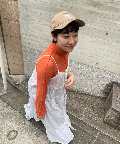 DuKKah（デュカ）の「Dukkah/【低身長向け】シアーメロウハイネックロンT（Tシャツ/カットソー・レディース・ホワイト/ブラック/オレンジ・X-SMALL）」の11枚目の写真