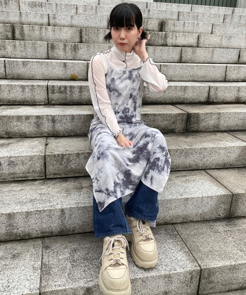 DuKKah（デュカ）の「Dukkah/【低身長向け】シアーメロウハイネックロンT（Tシャツ/カットソー・レディース・ホワイト/ブラック/オレンジ・X-SMALL）」の18枚目の写真