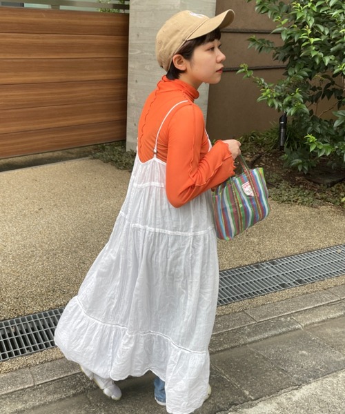 DuKKah（デュカ）の「Dukkah/【低身長向け】シアーメロウハイネックロンT（Tシャツ/カットソー・レディース・ホワイト/ブラック/オレンジ・X-SMALL）」の21枚目の写真