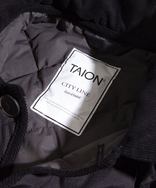 TAION（タイオン）の「【TAION/タイオン】GLOSTER別注 ダイヤキルティングジャケット フード取り外し可能（ブルゾン・メンズ・ネイビー/グレー/ブラック/ダークブラウン・XL/M/L）」の21枚目の写真