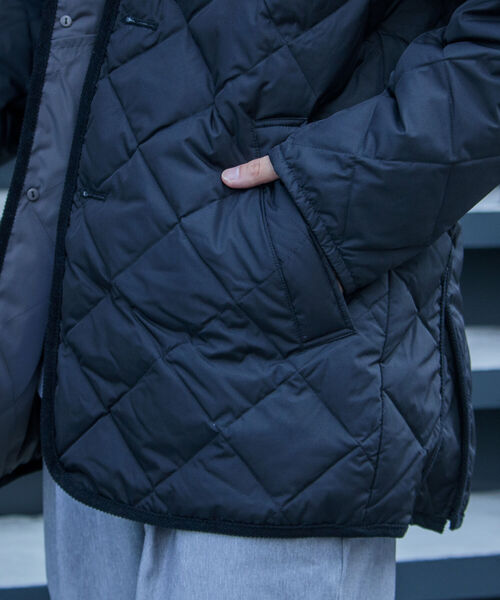 TAION（タイオン）の「【TAION/タイオン】GLOSTER別注 ダイヤキルティングジャケット フード取り外し可能（ブルゾン・メンズ・ネイビー/グレー/ブラック/ダークブラウン・XL/M/L）」の15枚目の写真