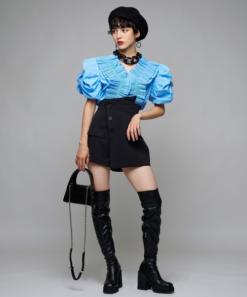 Narcissus（ナルシス）の「【WEBSTORE 限定商品】ハイウエストショートパンツ（その他パンツ・レディース・ホワイト/ブラック・FREE）」の10枚目の写真