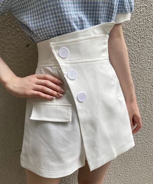 Narcissus（ナルシス）の「【WEBSTORE 限定商品】ハイウエストショートパンツ（その他パンツ・レディース・ホワイト/ブラック・FREE）」の16枚目の写真