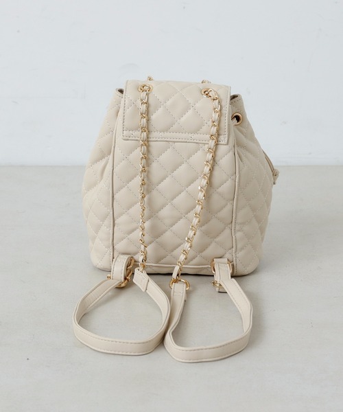 Chico（チコ）の「【2022AW】キルティング2wayミニリュック（バックパック/リュック・レディース・ブラック/ベージュ/アイボリー・FREE）」の9枚目の写真