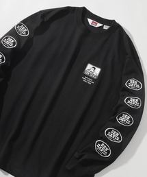 BEN DAVIS（ベンデイビス）の「【BEN　DAVIS/ベンデイビス】ブランドアイコンロゴ ワンポイント＆袖プリント ロンT/ ロングスリーブ/ビッグシルエット（Tシャツ/カットソー・レディース）」