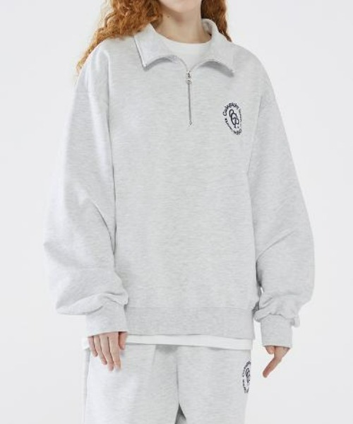 codegraphy（コードグラフィー）の「Code:graphy（コードグラフィー）/CGP logo half zip sweat/ロゴ ハーフジップ スウェット（スウェット・レディース・ホワイト系その他/ネイビー・M/L）」の2枚目の写真
