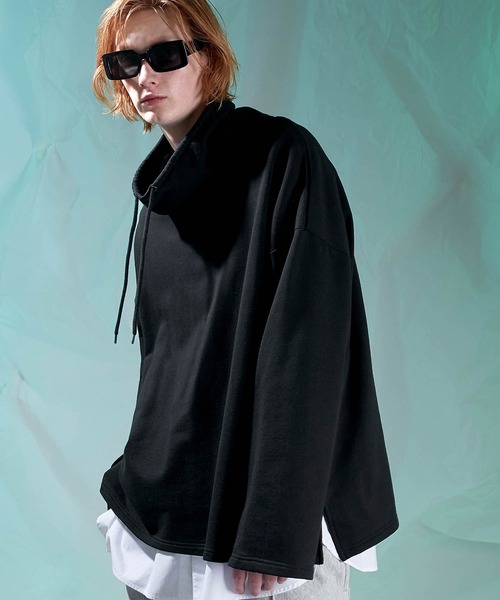 ENDER PRODUCTS（エンダープロダクツ）の「ビッグシルエット カウルネック裏毛プルオーバー 【ENDER PRODUCTS/エンダープロダクツ】（スウェット・メンズ・オレンジ/アイボリー/ブラック・F）」の3枚目の写真